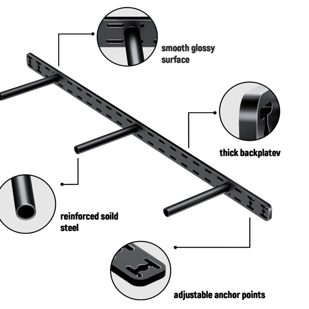 2Pk Floating Shelf Bracket Heavy Duty, (16"X8"X1.5") Black Brand New - Picture 7 of 8